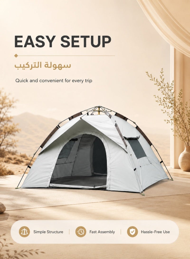 TaqwaMart 2-3 Person Automatic Quick Open Camping Tent, Portable Windproof Pop Up Tent for Beach, Hiking, Travel and Outdoor Use - Image 3