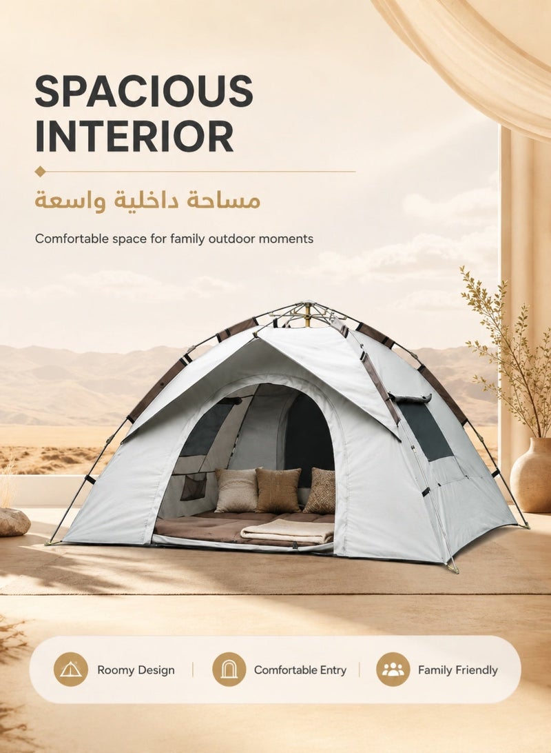 TaqwaMart 2-3 Person Automatic Quick Open Camping Tent, Portable Windproof Pop Up Tent for Beach, Hiking, Travel and Outdoor Use - Image 2