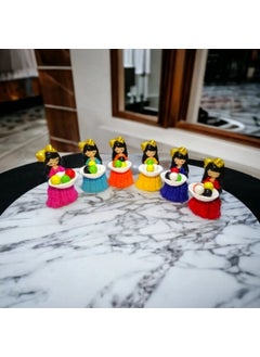 Taşdevri Life Tasdevri Life Turkish Delight Girl Colorful Bow Coffee Side Presentation Turkish Delight Sugar Bowl 6 Pieces  - Image 1