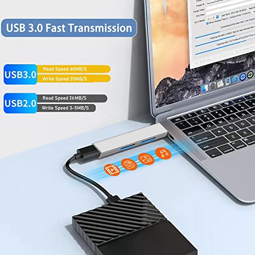vienon USB 3.0 Hub, VIENON Aluminium 3-Port USB Hub USB Splitter USB Expander for Laptop, Xbox, Flash Drive, HDD, Console, Printer, Camera,Keyborad, Mouse - Image 4