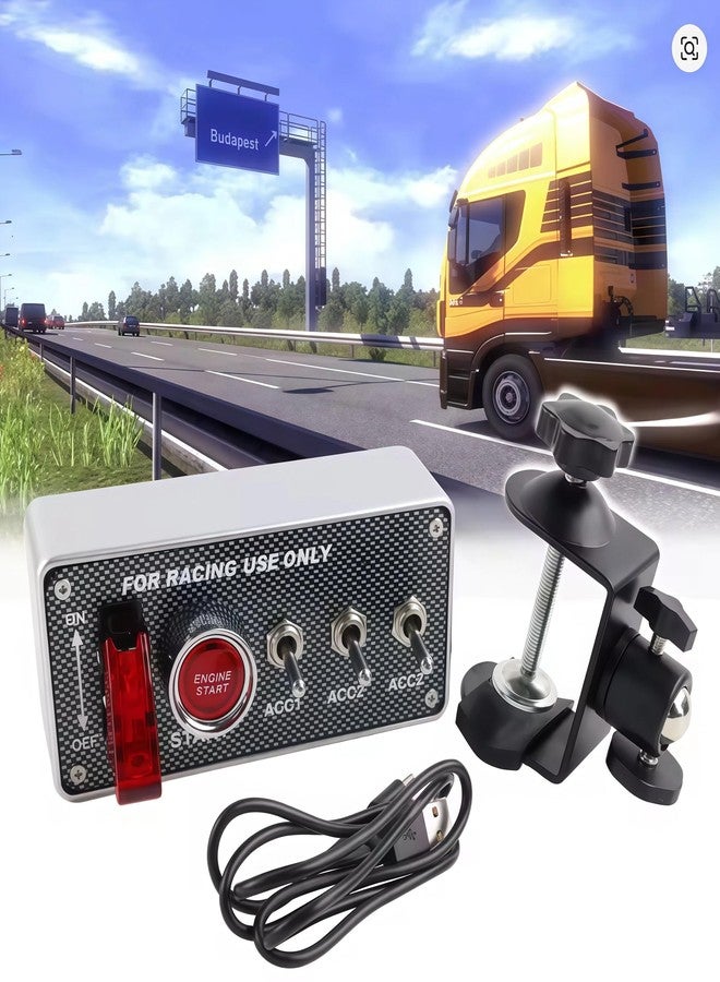 صندوق أزرار تشغيل محرك الشاحنات الأوروبية USB12V مناسب لـ ATS/ETS2 (American Truck Simulator/Euro Truck Simulator) - Image 3