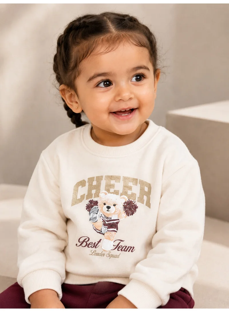 فكتور اند جين Girls 2-Piece Graphic Sweatshirt & Jogger Pants Set