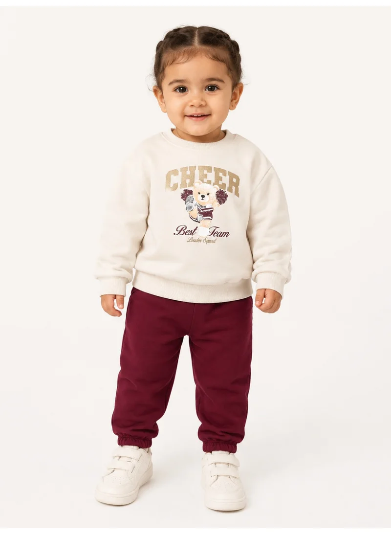 فكتور اند جين Girls 2-Piece Graphic Sweatshirt & Jogger Pants Set