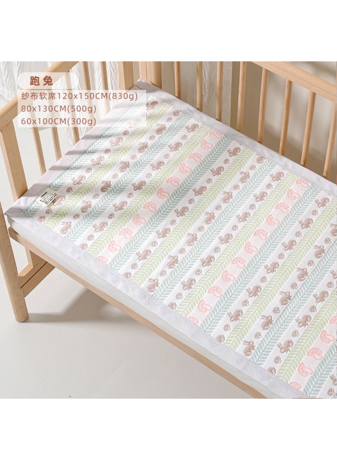 Baby Cooling Mat Made Of Pure Cotton Six-layer Gauze, Summer Soft Cooling Mat, Sweat-absorbent And Breathable, Double-sided, Suitable For Mother And Baby, Baby Sleeping Pad