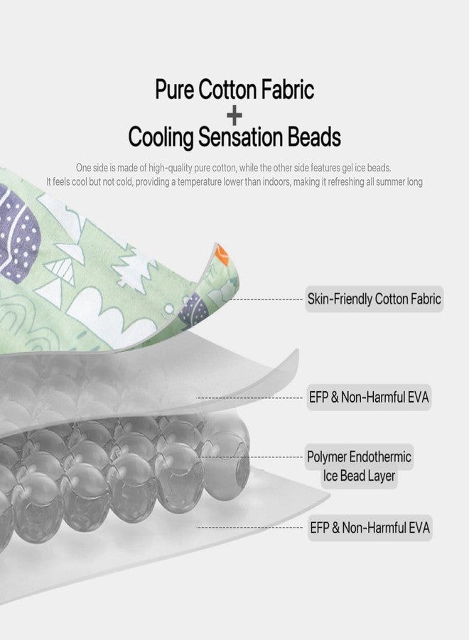 Oligitdi Baby Cooling Pillow with Gel Ice Beads, Cotton Cover, Breathable Summer Cooling Pad for Newborns, Toddlers, Nursing and Sleeping - Image 4