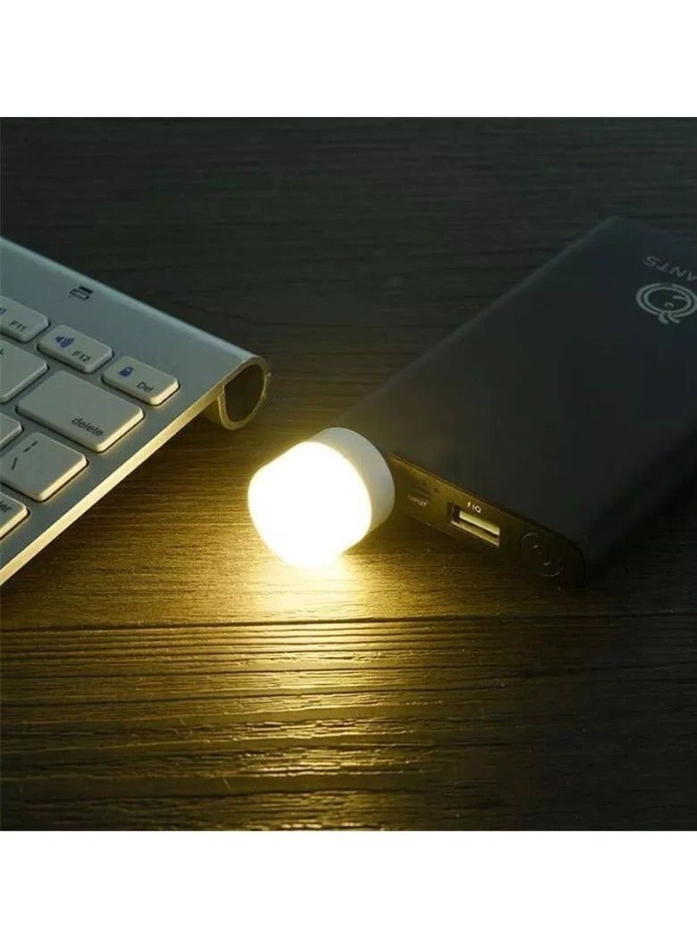 10 حبة وناسة USB محمولة LED ضوء ليلي صغير صغير مستدير مصباح الكمبيوتر المحمول الطاقة - Image 3