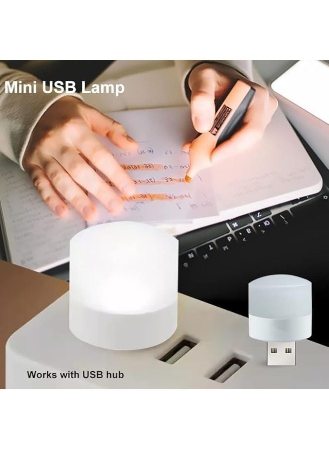10 حبة وناسة USB محمولة LED ضوء ليلي صغير صغير مستدير مصباح الكمبيوتر المحمول الطاقة - Image 2