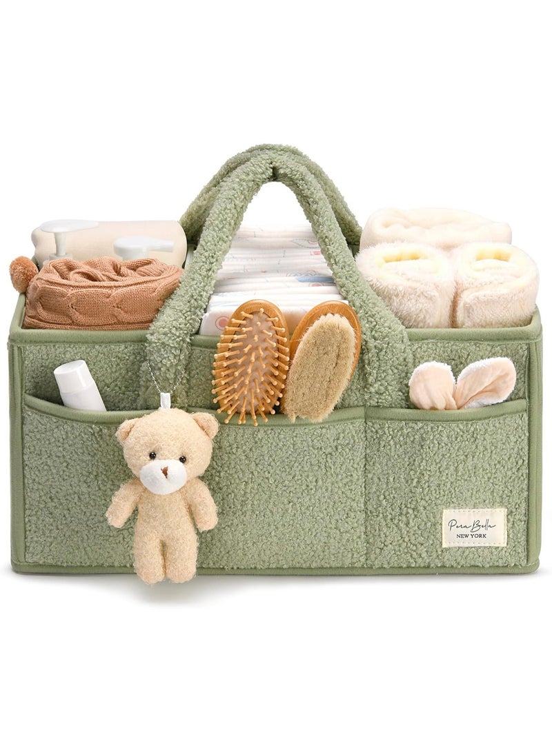 TNTAIAHL Baby Diaper Caddy Organizer for Changing Table, Baby Storage Basket for Diapers and Baby Wipes, Gift for Baby Shower, Car Caddy Organizer - Image 1