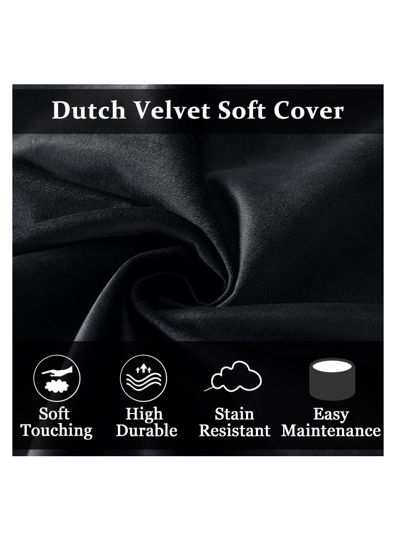 Comfy كيس حبوب مخملي كلاسيكي مريح باللون الأسود مقاس XL 2 - Image 3