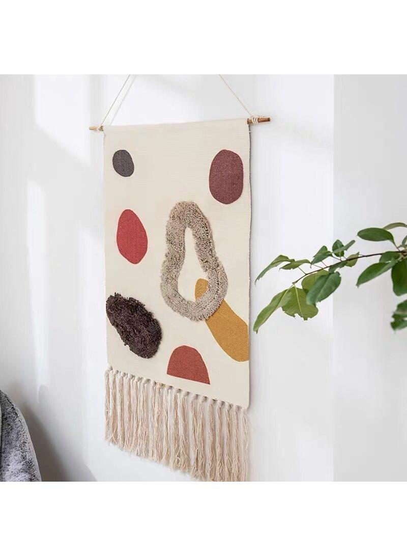 Bluejw Bohemian Wall Hanging Tapestry With Tassel Wall Decoration Of Living Room And Bedroom - Image 1