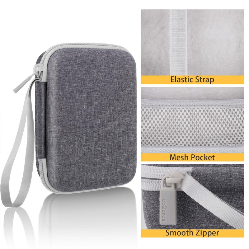 co2CREA Hard Travel Case Replacement for Fujifilm Instax Mini Link 3 2 1 Smartphone Printer (Ash White Case + Inside White) - Image 5