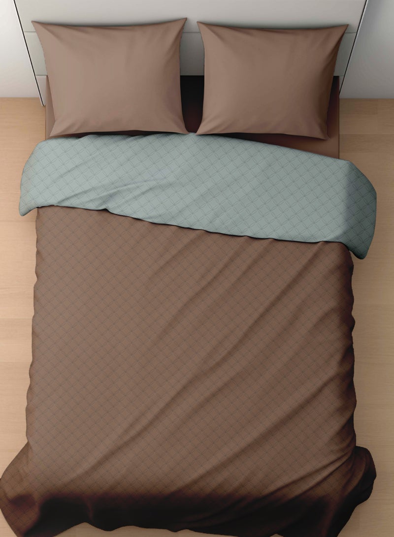 Cotton Quilted Double Bed Spread Ultra Soft And Lightweight Modern Bed Cover For Bedroom L 220 X W 200 Cm Brown - Image 3