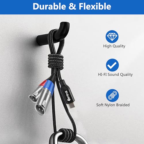 Devinal USB C to Dual XLR Audio Cable, Type C to XLR Male Output Stereo Cord - 10 FT Adapter for Amplifier, Speaker, Mixer Console, etc - Image 5