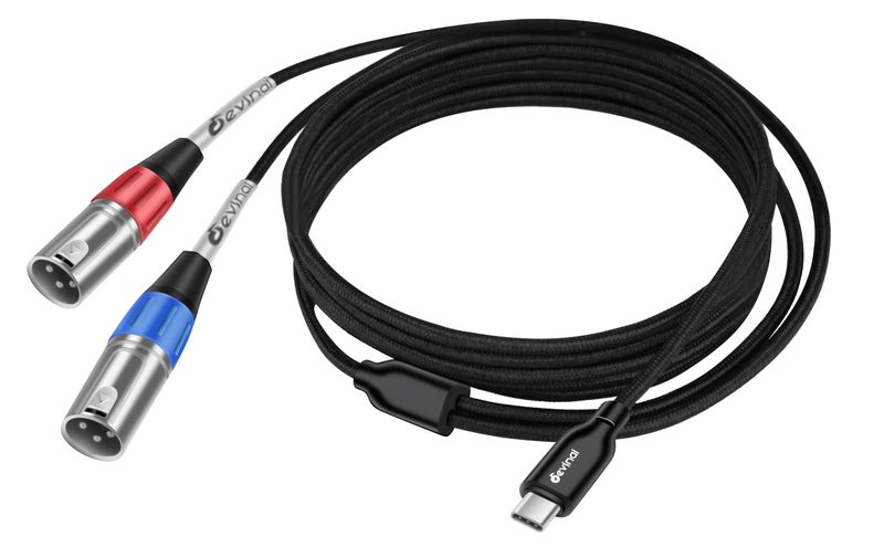 Devinal USB C to Dual XLR Audio Cable, Type C to XLR Male Output Stereo Cord - 10 FT Adapter for Amplifier, Speaker, Mixer Console, etc - Image 2