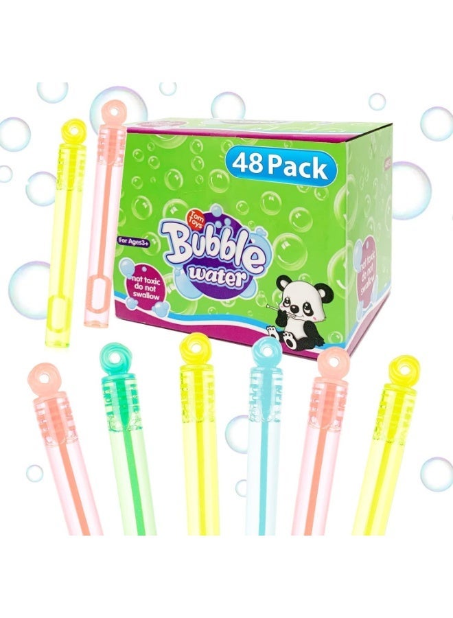ST ZONE Mini Bubble Wands Party Pack, Colorful Non-Toxic Bubble Makers, 48 Count, for Kids Ages 3+, Birthday, Christmas, Classroom Prizes - Image 1