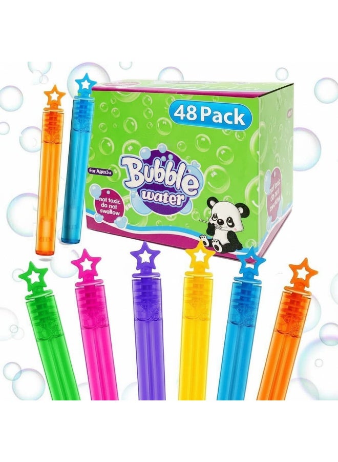 ST ZONE Mini Bubble Wands Party Pack, Colorful Non-Toxic Bubble Makers, 48 Count, for Kids Ages 3+, Birthday, Christmas, Classroom Prizes - Image 1