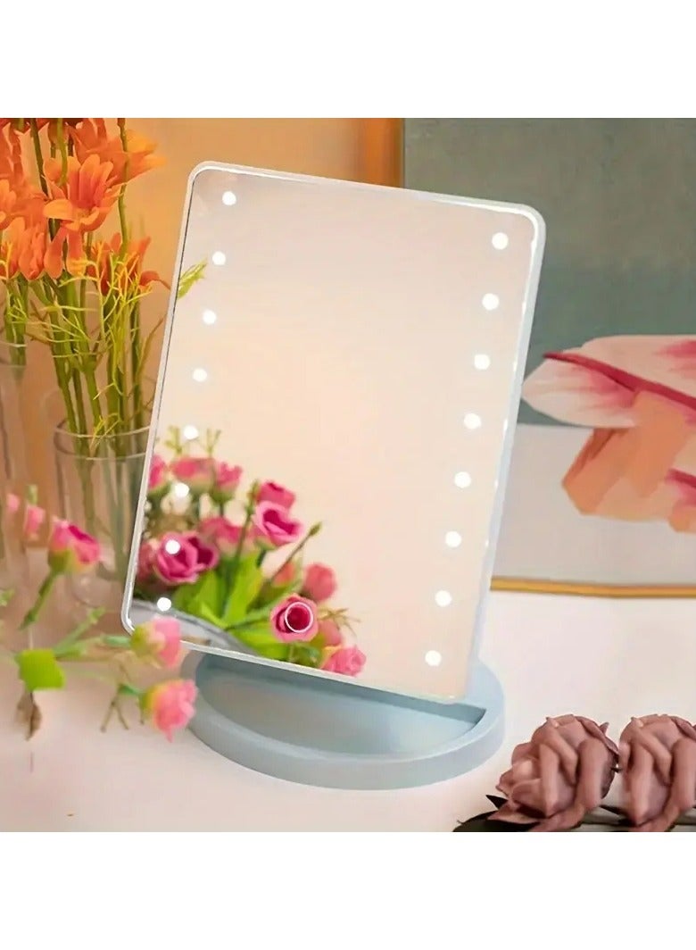 ORiTi 1 PC 16 LED USB Battery Dual Use Makeup Mirror Light Desktop Mirror Surface Rotatable Makeup Mirror Light 3-Speed Touch Screen Vanity Mirror  - Image 2
