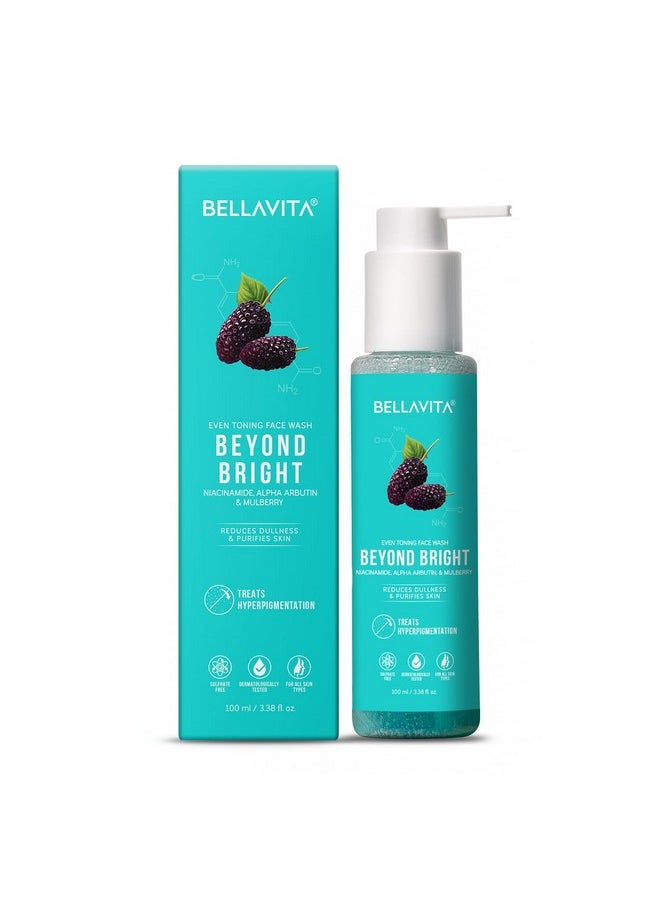 Bella Vita Organic BELLAVITA Beyond Bright Face Wash | Niacinamide, Alpha Arbutin & Mulberry | Treats Pigmentation | Repairs Skin Barrier | pH Balanced | Non-Irritating | Men and Women 100 ml  - Image 1