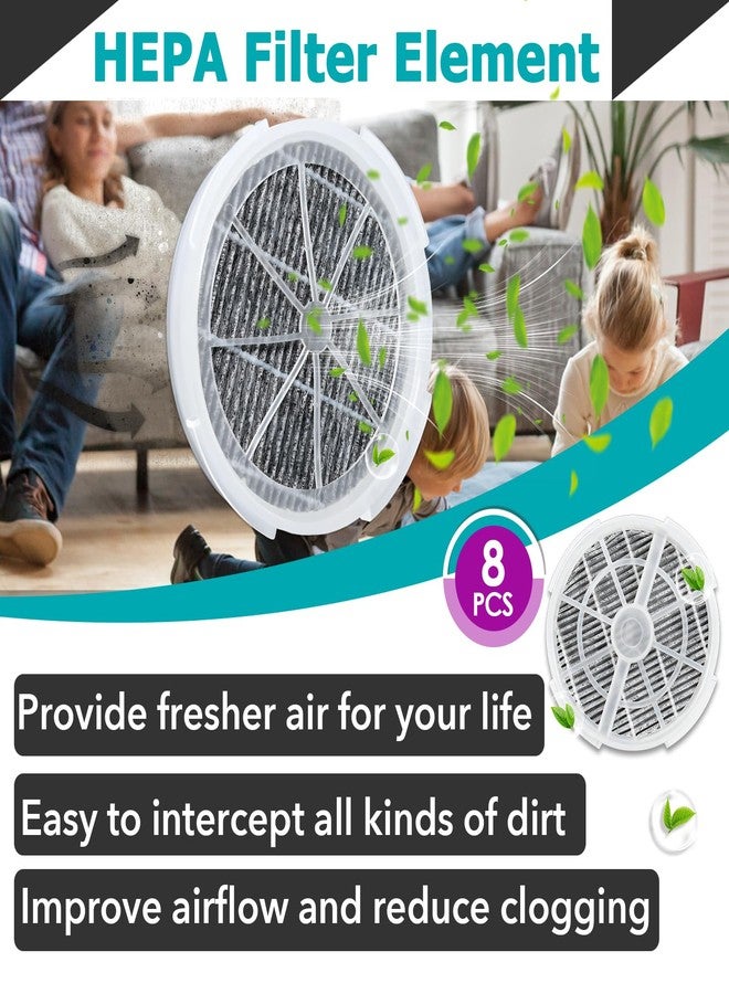 Joworthy 8 Pcs Air Purifier Filter Replacement, Compatible with Frida Baby Air Purifier 3 in 1, RIGOGLIOSO GL2103 & SY900S, JINPUS GL-2103, LTLKY 900S, Activated Carbon Filter for Home/Nursery - Image 2