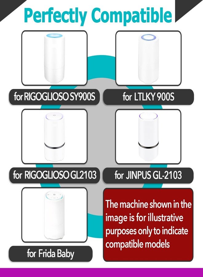 Joworthy 8 Pcs Air Purifier Filter Replacement, Compatible with Frida Baby Air Purifier 3 in 1, RIGOGLIOSO GL2103 & SY900S, JINPUS GL-2103, LTLKY 900S, Activated Carbon Filter for Home/Nursery - Image 4