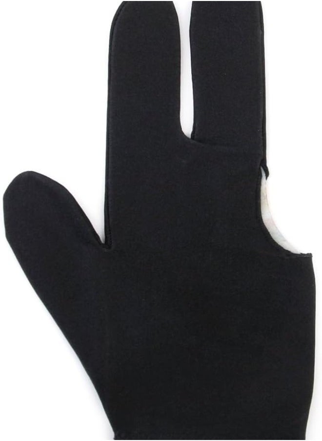 Billiard Gloves 15PCS /Set 3 Finger Pool Cue Gloves Strentchy One Size Fits All Men or Women Snooker Gloves Left/Right Hand
