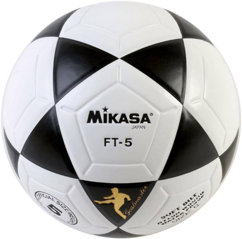 Mikasa كرة القدم ميكاسا FT5 جول ماستر - أسود/أبيض، حجم 5 - Image 1