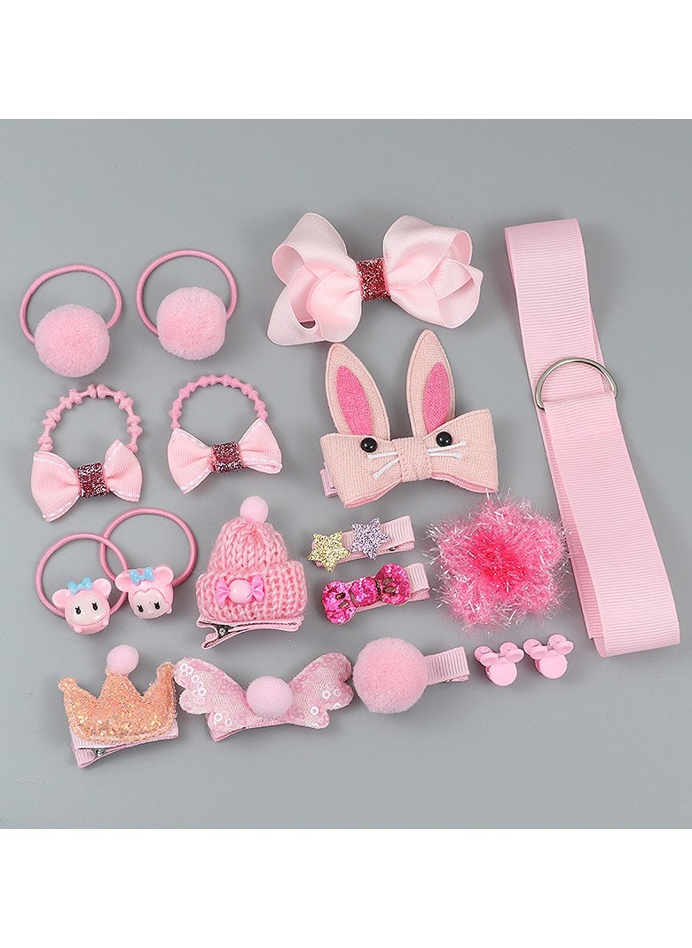 Goolsky 18 pieces of children hair jewelry suits baby hair clip ring princess headwear hair gift box set  - Image 2