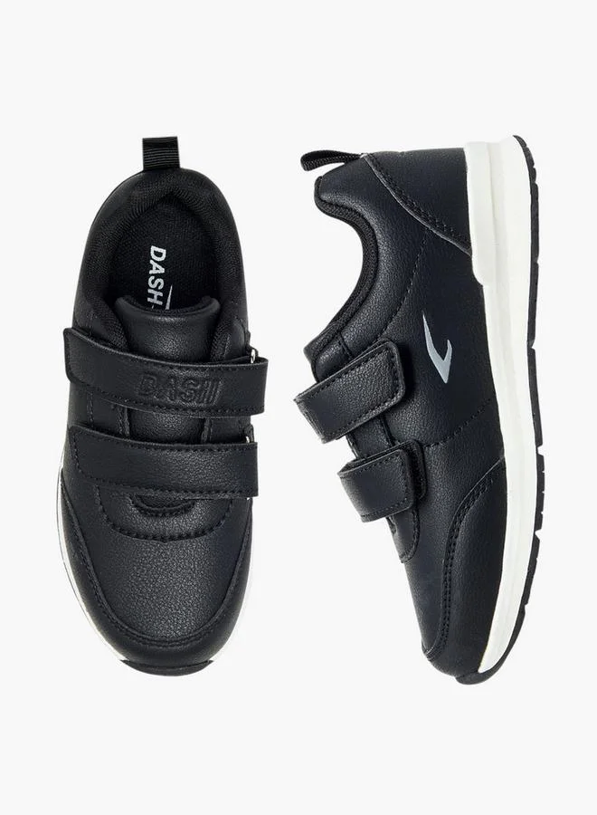 Dash Hook & Loop Sports Shoes with Panel Detail