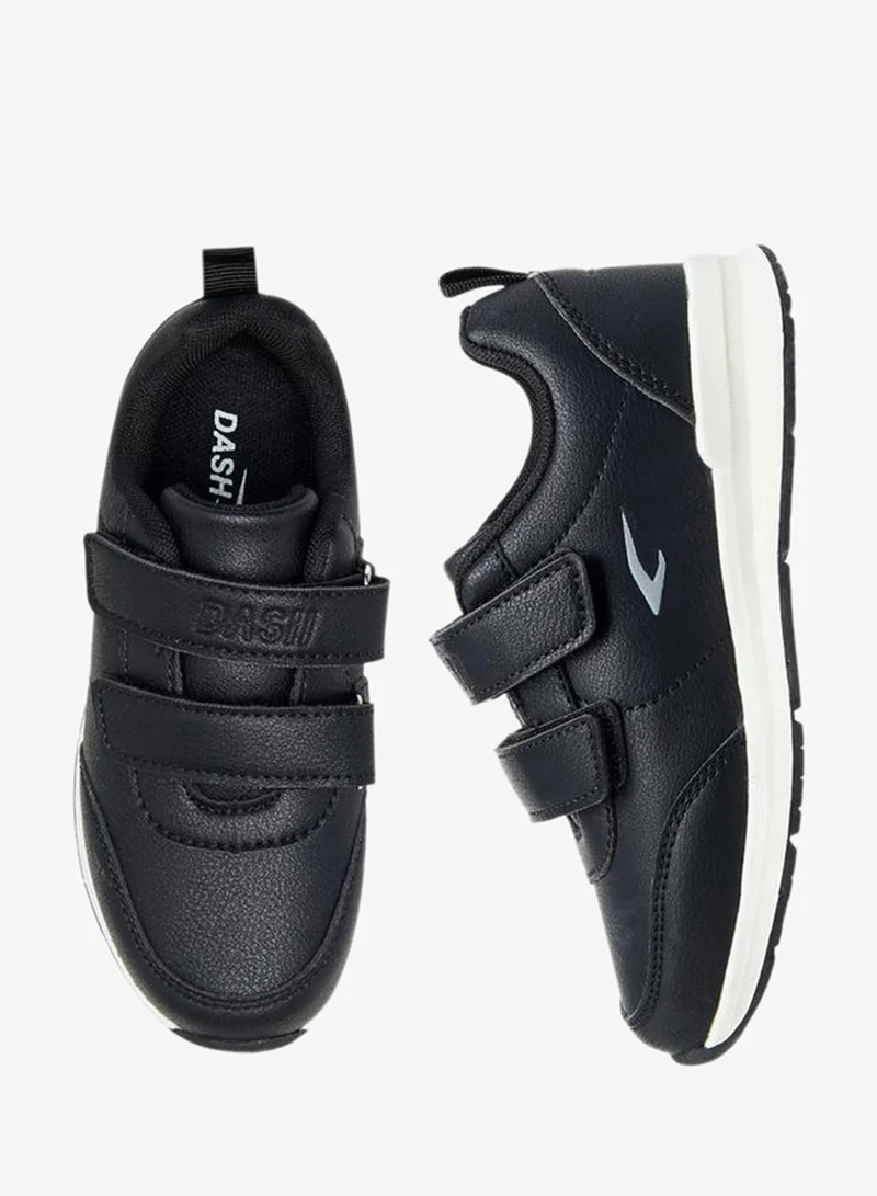 Dash Hook & Loop Sports Shoes with Panel Detail