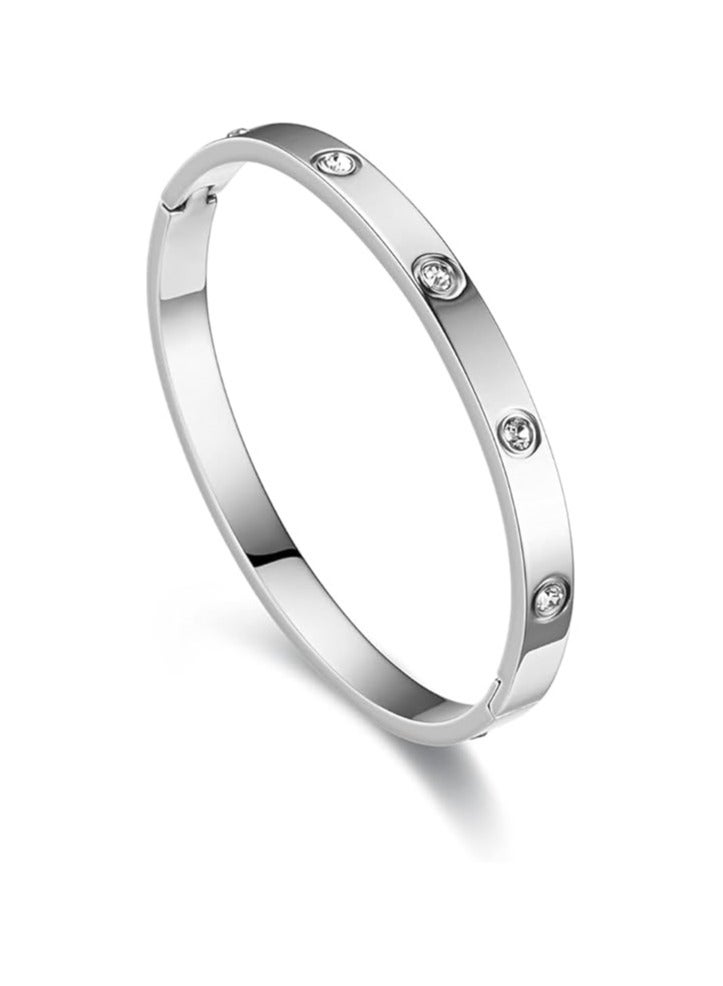 Fayrouz Jewellery Love bracelets with zircon stones. Made of stainless steel, cubic zirconia filled with gold and silver for teenage girls - Image 1