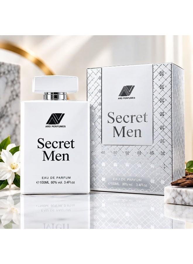 ارض العطور عطر ARD Perfumes سيكريت مين للرجال – او دو بارفان 100 مل، عطر انتعاشي طويل الثبات بنفحات النعناع والأناناس - Image 3
