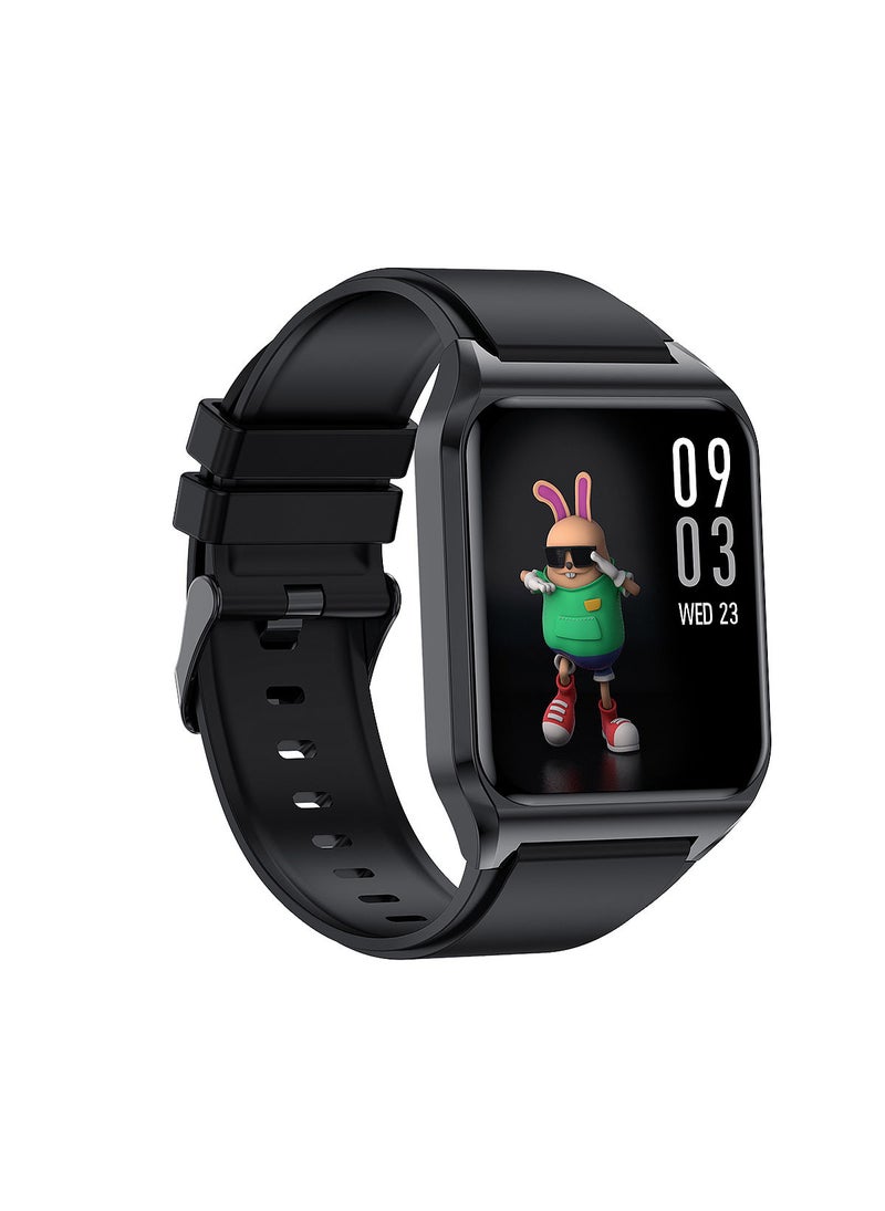 AROAQ H60 Smart Watch Bluetooth Calling Body Temperature Heart Rate Smartwatch IP67 Waterproof Sports Fitness Tracker Watches For Men And Women With Black Silicone Strap - Image 3