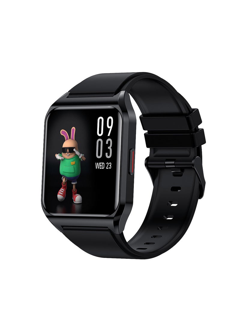 AROAQ H60 Smart Watch Bluetooth Calling Body Temperature Heart Rate Smartwatch IP67 Waterproof Sports Fitness Tracker Watches For Men And Women With Black Silicone Strap - Image 1