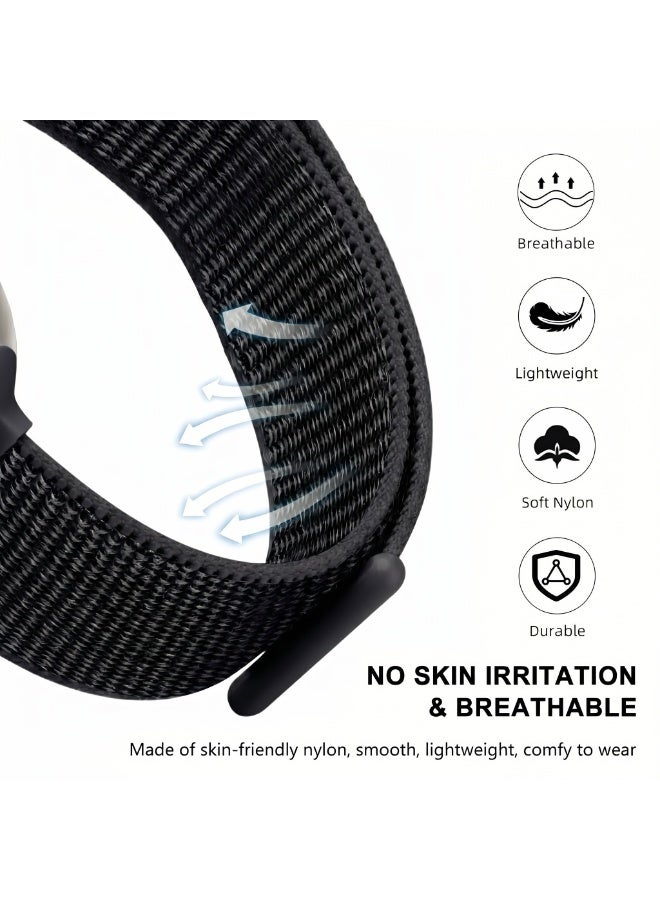 SIGood Nylon Loop Sport Band Compatible with Apple Watch Bands 44mm 45mm 46mm 49mm 42mm for Women Men, iWatch Wrist Straps for Ultra 3 2, Se, Series 11 10 9 8 7, Breathable, Soft Band Ideal for Outdoor - Image 3