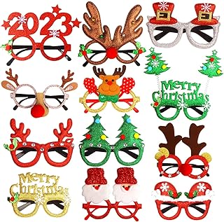 CCINEE CCINEE Christmas Glasses Frames for Happy New Year Celebration, Holiday Costume Eyewear Supplies Decoration for Xmas  - Image 1