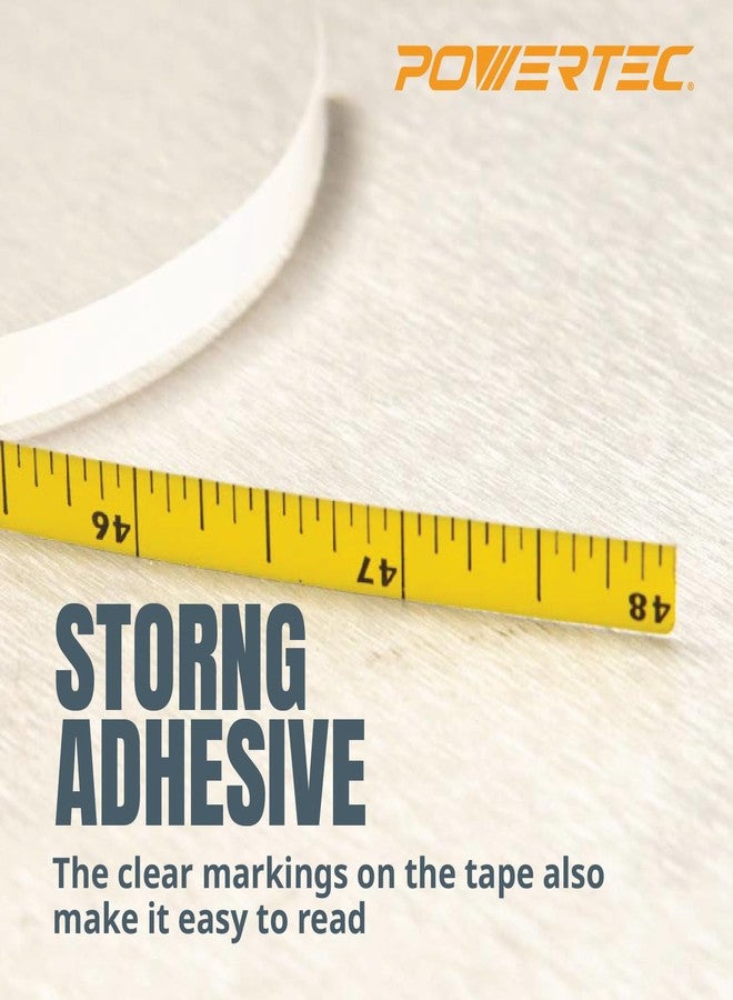 باورتيك شريط قياس POWERTEC بطول 4 أقدام مع دعامة لاصقة، من اليمين إلى اليسار، شريط معدني قابل للتقشير واللصق للمسار T، ومنضدة العمل، ومنشار الطاولة، ومنشار الشريط، ومنشار المتراس، وأدوات النجارة، والقواطع (71134) - Image 3