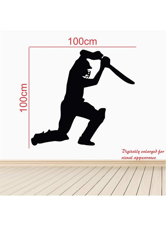 StickMe 'Cricket Off Drive Batsman Shot Wall Sticker ' -SM287 (Multi Colour, Vinyl - 100cm X 100 cm) - Image 3