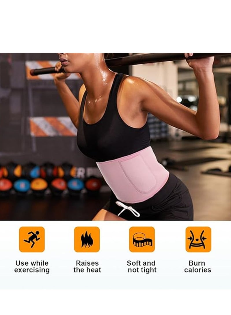 كاست ويف مدرب الخصر للنساء، حزام تدريب الخصر الوردي وحزام العرق، دعامة الظهر لتخفيف الألم، إجهاد أسفل الظهر، تقليل وزن البطن، حزام العرق، حزام البطن، لف المعدة - Image 5