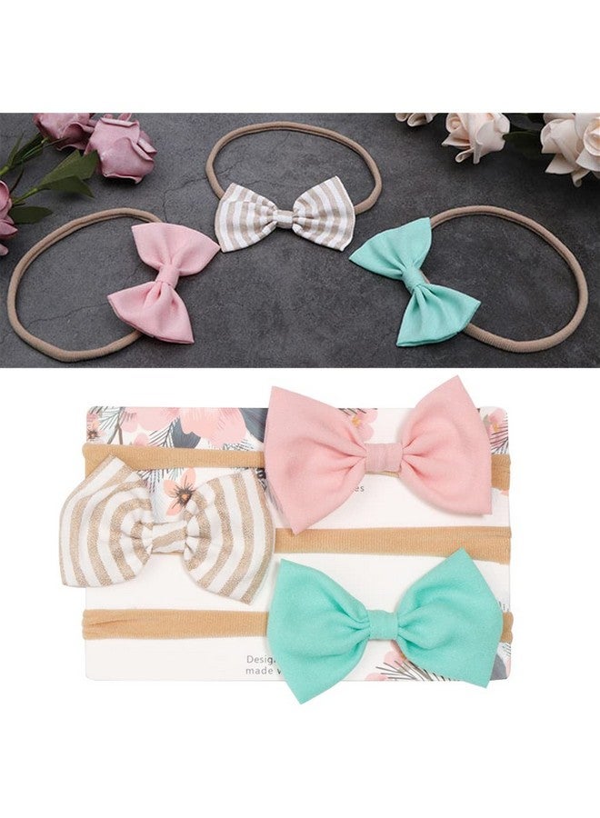 ANZAILALA 6Pcs Flower Headbands Elastic Floral Hair Band, Bows Wrap Headband For Baby Girls, Infants And Newborns - Multicolor - Image 4
