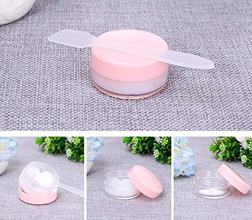 vipolish 24 Pcs 15ML 0.5OZ Round Shaped Refillable Clear Container with White Plastic Screw Cap Lid for Makeup Water Lotion Cream Nail Powder Sample Storage Bottle Jar - Image 3