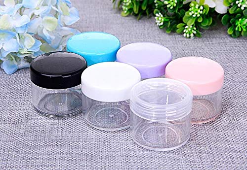 vipolish 24 Pcs 15ML 0.5OZ Round Shaped Refillable Clear Container with White Plastic Screw Cap Lid for Makeup Water Lotion Cream Nail Powder Sample Storage Bottle Jar - Image 5
