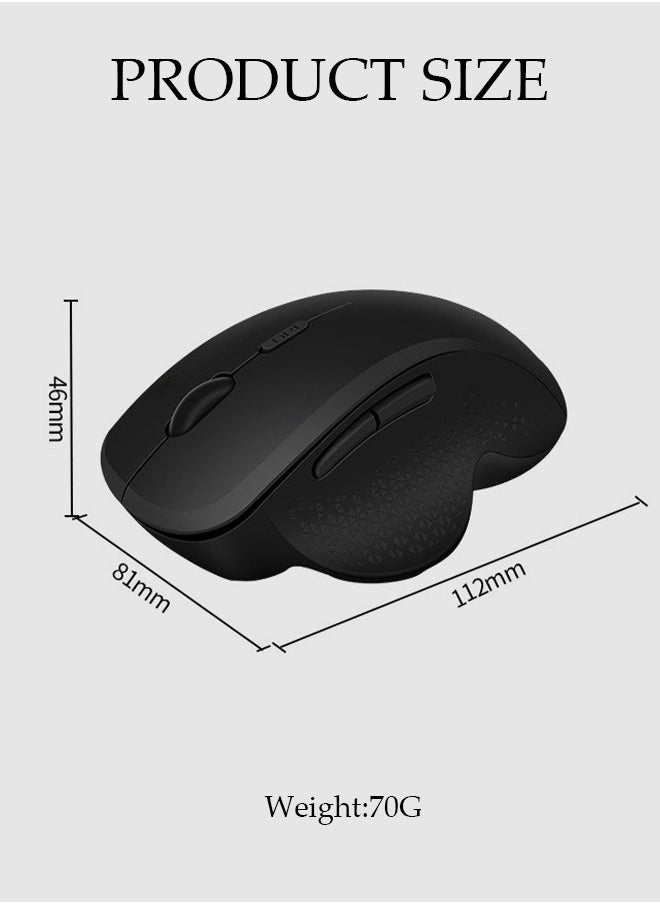 DUNISO - Bluetooth Mouse Wireless Mouse with 6 Buttons 3 Adjustable DPI Levels Ergonomic Computer Mouse for Laptop Computer Mac PC Windows Chromebook Notebook - Image 1