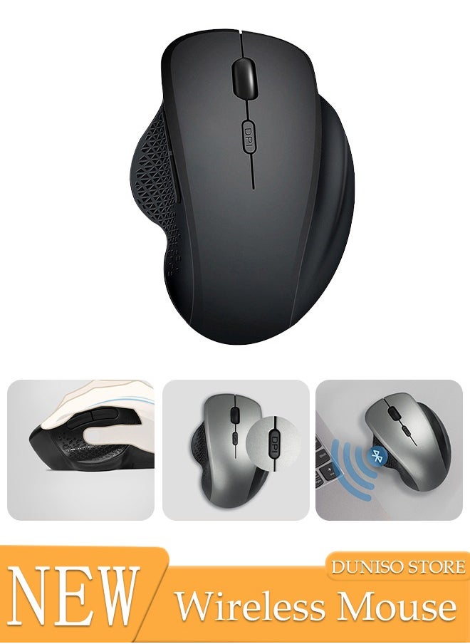 DUNISO - Bluetooth Mouse Wireless Mouse with 6 Buttons 3 Adjustable DPI Levels Ergonomic Computer Mouse for Laptop Computer Mac PC Windows Chromebook Notebook - Image 1