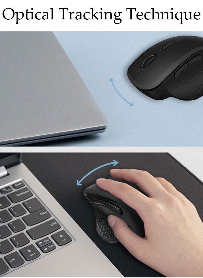 DUNISO - Bluetooth Mouse Wireless Mouse with 6 Buttons 3 Adjustable DPI Levels Ergonomic Computer Mouse for Laptop Computer Mac PC Windows Chromebook Notebook - Image 1