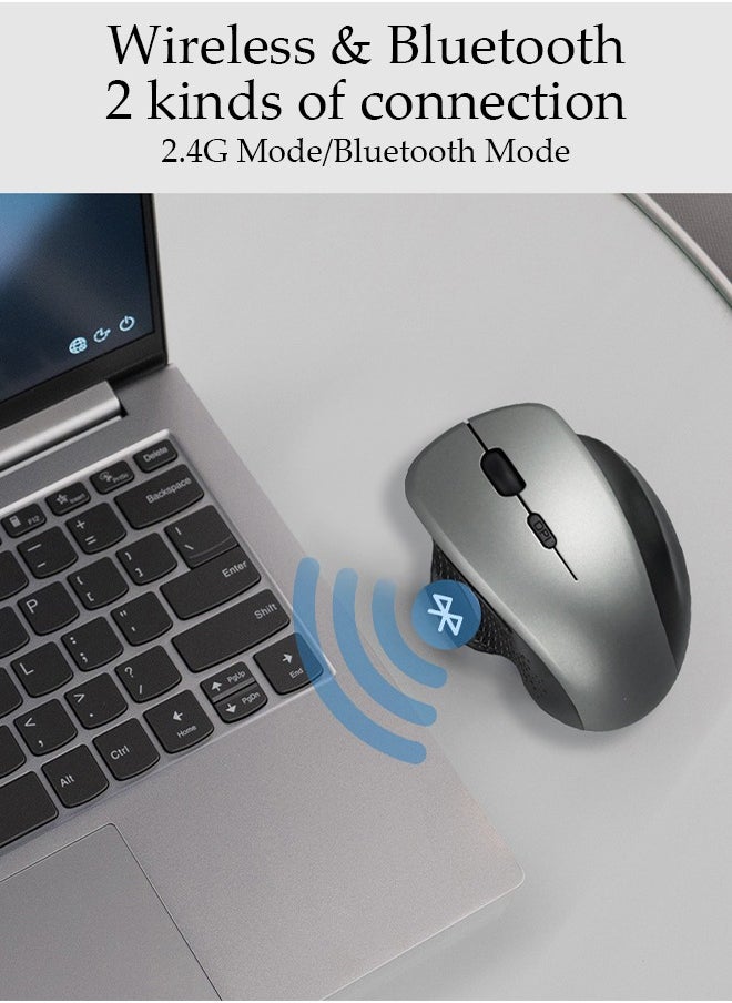 DUNISO - Bluetooth Mouse Wireless Mouse with 6 Buttons 3 Adjustable DPI Levels Ergonomic Computer Mouse for Laptop Computer Mac PC Windows Chromebook Notebook - Image 1