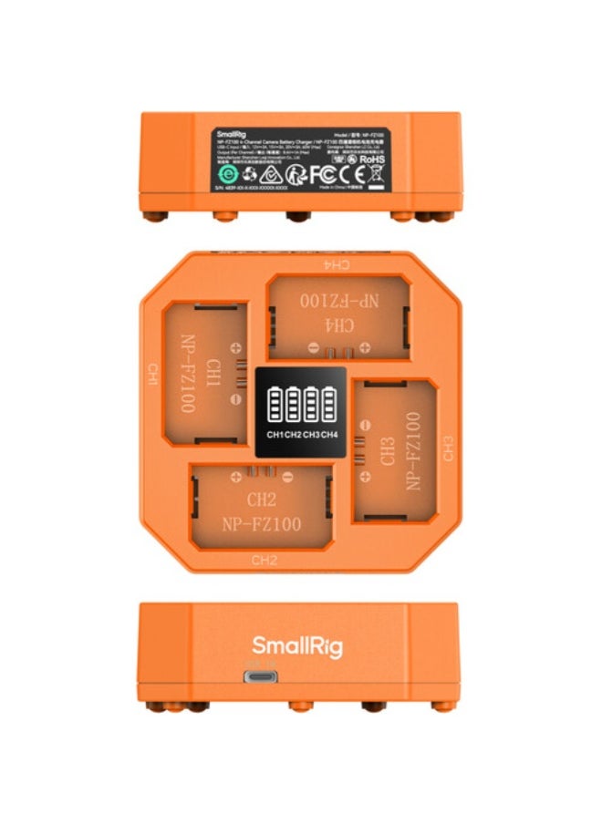 SMALLRIG SmallRig NP-FZ100 4-Channel Camera Battery Charger 4839  - Image 3