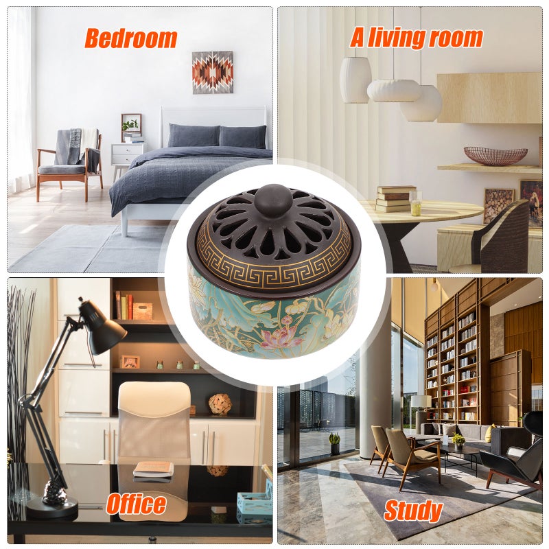🏠 موقد عطر سيراميكي للمنزل معطر مكتبي متعدد الألوان - Image 3