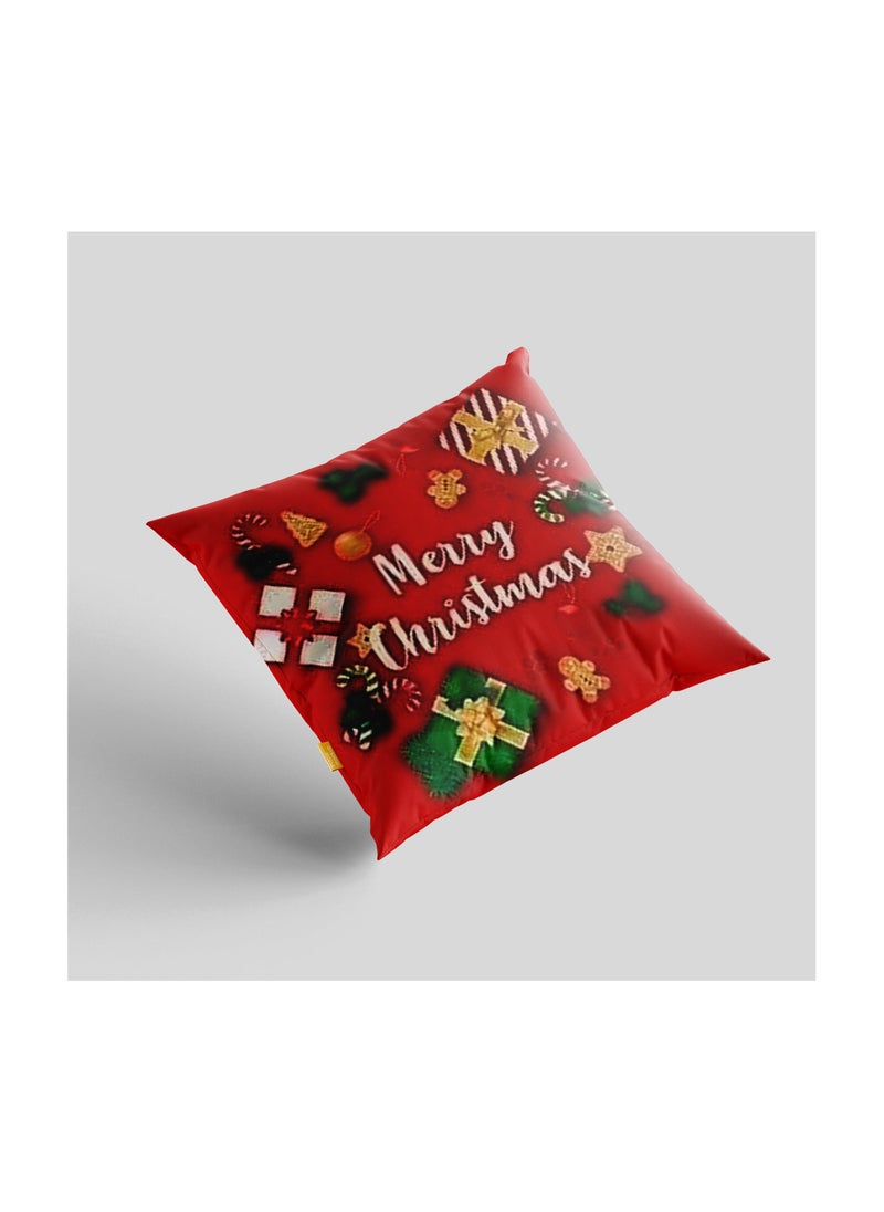 PRINTSHOP4ME - Pack Of 4 Christmas Cushion Covers Without Filler-45x45 CM Square Covers–Festive Decorative Pillow Cases For Sofa,Couch And Bed–Perfect For Holiday Home Decor - Image 1