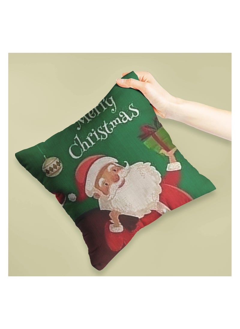 PRINTSHOP4ME - Pack Of 4 Christmas Cushion Covers Without Filler-45x45 CM Square Covers–Festive Decorative Pillow Cases For Sofa,Couch And Bed–Perfect For Holiday Home Decor - Image 1