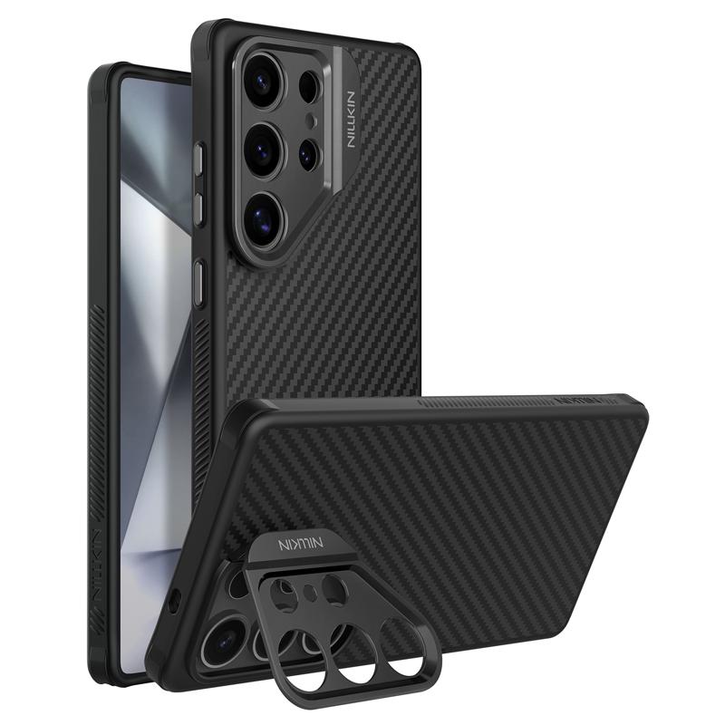 Nillkin For Samsung Galaxy S25 Ultra 5G Aramid Fiber Fine Hole Phone Case(Black) - Image 1